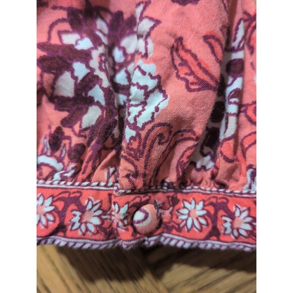 OLD NAVY Dress M Tallfloral Tiered Midi Maxi Puff Sleeve Peasant Cottagecore - Picture 9 of 9